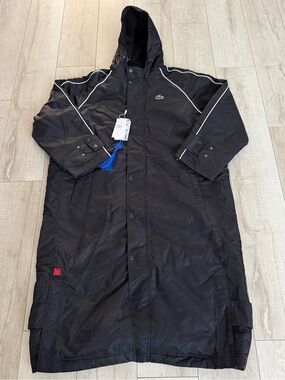 Lacoste x Clot full zip men L Black Ski & Snowboard Long Hooded parka